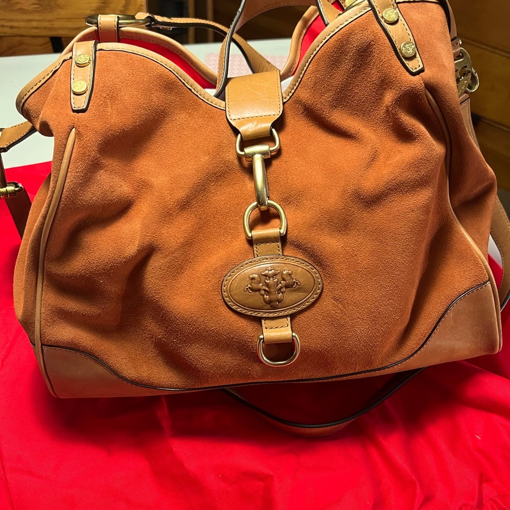 Prix De Dressage Suede and Leather Handbag